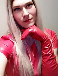 Rachel Black n Blonde in PVC