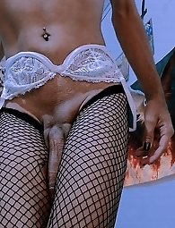 Hot transgender women enjoy spreading their buttocks for pleasure.