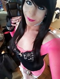 Shemales smiling and happy to wear a chastity