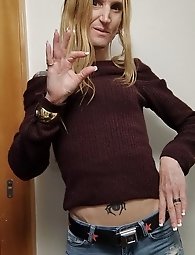 A sexy transsexual model poses for the camera to show off her beautiful body.