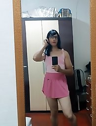 Pink bodysuit sex with Sakura Nakamura ass spanking included