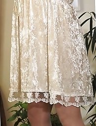 A transgender woman eagerly displays herself without clothes on camera