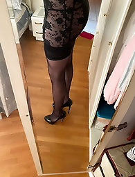 Libidinous shemale whores are walking outdoors