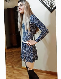 Big breasted t-girl harlots are playing alone