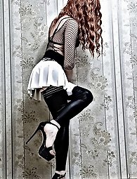 Transgender sex workers showing their chests