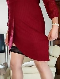 Valisere46 wears sexy pantyhose in this set of photos.